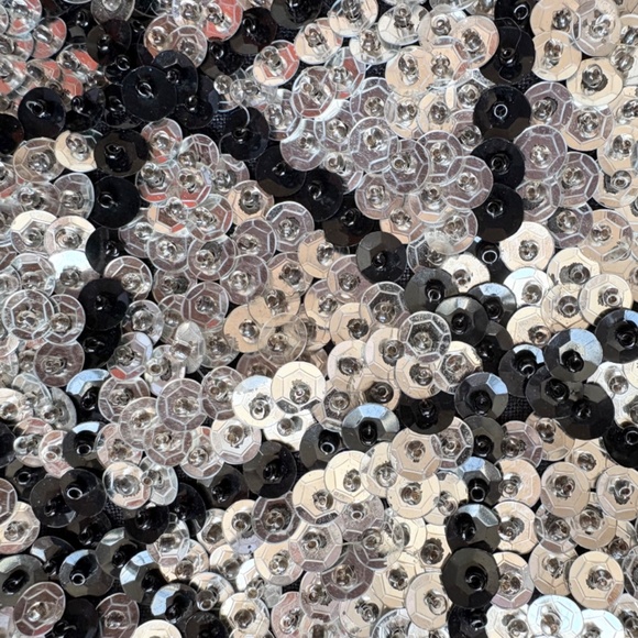 90s Silver Triangle Sequin Cotton Vest Womens XS Hand-Made by Cowgirl Glitter - Picture 5 of 11